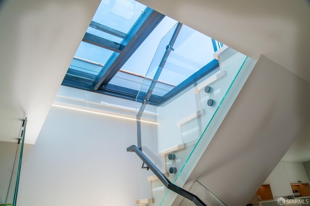 interior details with a skylight