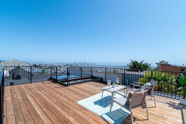 view of wooden deck