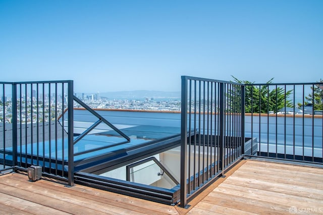 dock area with a balcony