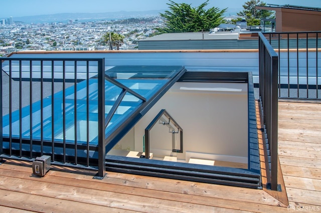 view of swimming pool featuring a mountain view