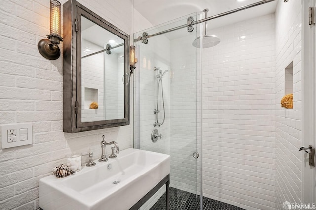 850 Powell St Unit 104, San Francisco, CA 94108 - bathroom with a sink and a stall shower