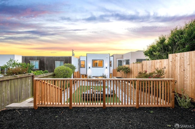 view of outbuilding with a fenced backyard