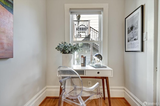 interior space featuring hardwood / wood-style floors