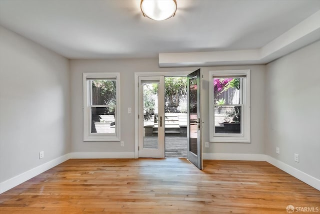 1258 York St, San Francisco, CA 94110 - empty room featuring baseboards and light wood-style floors
