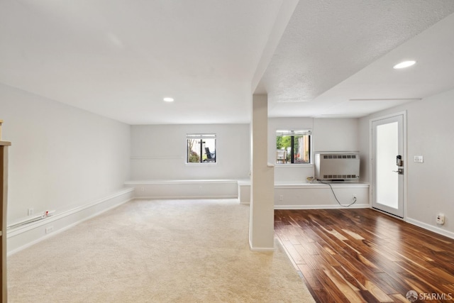 1980-1982 Fell St, San Francisco, CA 94117 - unfurnished living room featuring heating unit, recessed lighting, wood finished floors, and baseboards