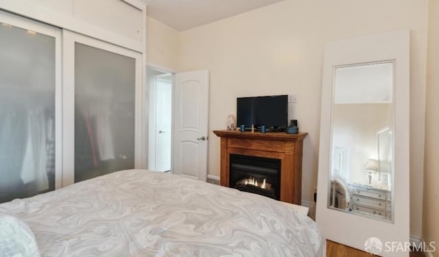 bedroom featuring a closet