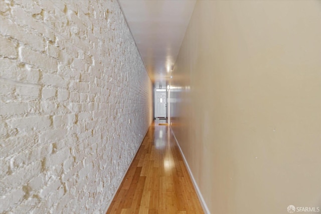 hall with light wood finished floors