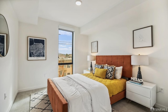 view of carpeted bedroom