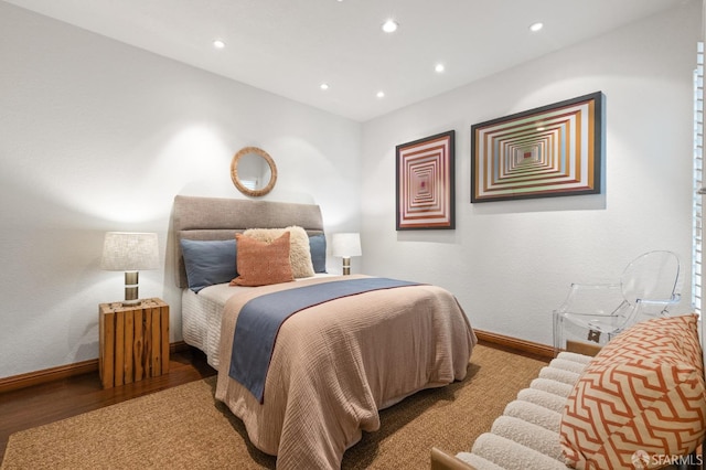 bedroom featuring light wood-type flooring