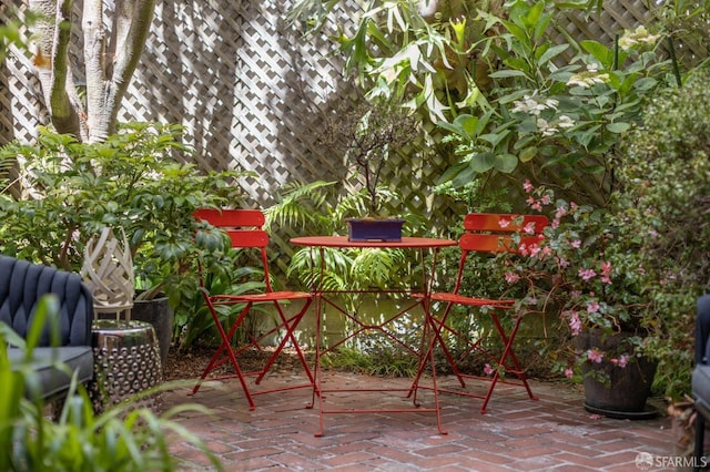 balcony featuring a patio area