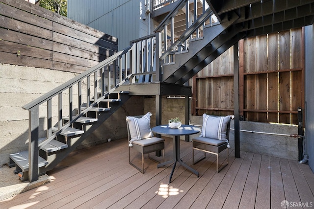 987 De Haro St Unit 1, San Francisco, CA 94107 - wooden deck featuring stairway