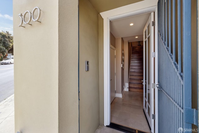 view of doorway to property