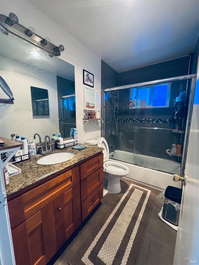 1521-1527 Valle Vista Ave, Vallejo, CA 94589 - full bathroom with vanity, enclosed tub / shower combo, and toilet