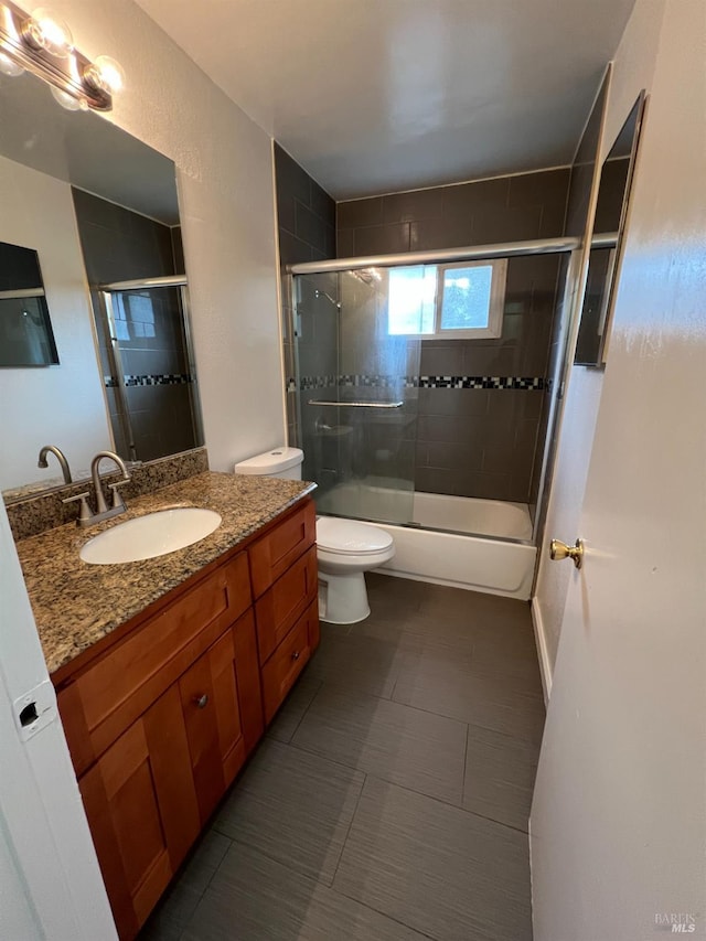 1521-1527 Valle Vista Ave, Vallejo, CA 94589 - bathroom featuring vanity, toilet, and shower / bath combination with glass door