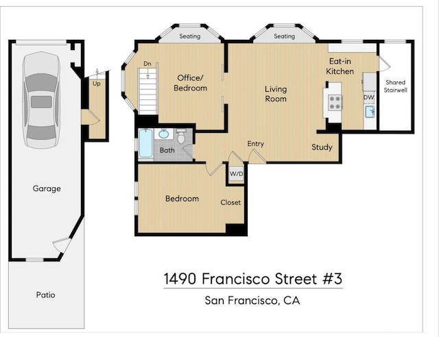 1490 Francisco St Unit 3, San Francisco, CA 94123 - room layout