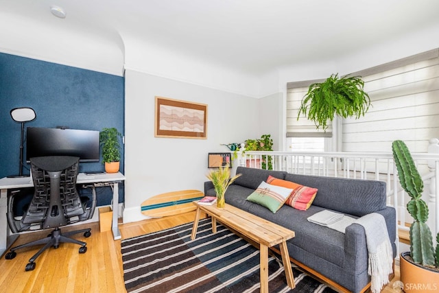 1490 Francisco St Unit 3, San Francisco, CA 94123 - interior space featuring an office area, wood finished floors, and baseboards