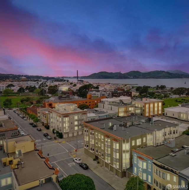 1490 Francisco St Unit 3, San Francisco, CA 94123 - aerial view at dusk of a mountain view