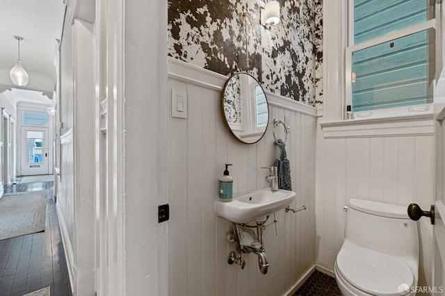 bathroom with sink and toilet