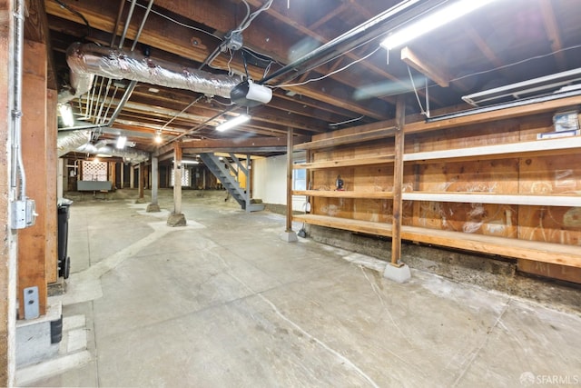 47 Brunswick St, San Francisco, CA 94112 - unfinished basement featuring stairway