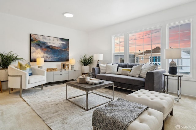 view of carpeted living room