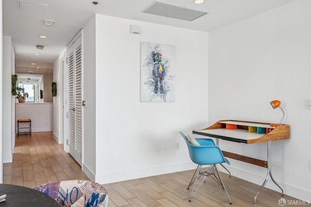229 Brannan St Unit 11J, San Francisco, CA 94107 - office featuring wood finished floors, recessed lighting, and baseboards