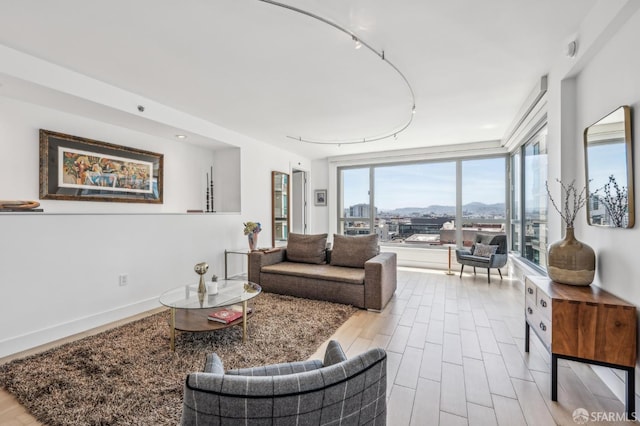 229 Brannan St Unit 11J, San Francisco, CA 94107 - living room featuring wood finished floors