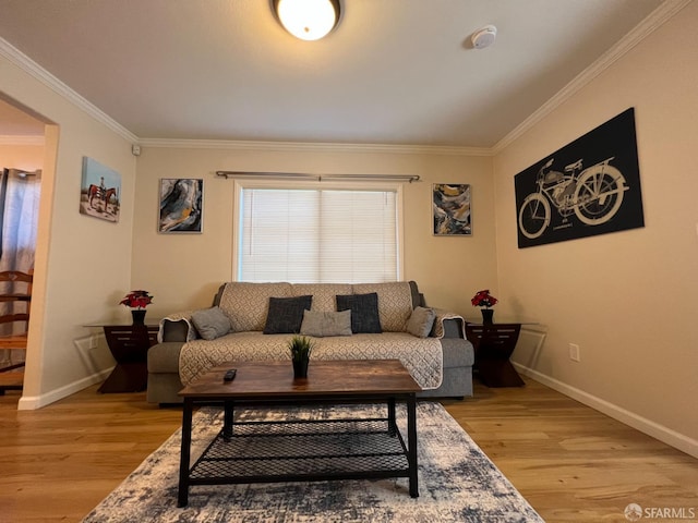 558 A St, Hayward, CA 94541 - living room with light wood-style flooring, baseboards, and ornamental molding