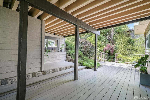 view of wooden terrace