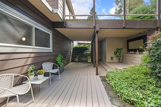 view of wooden terrace