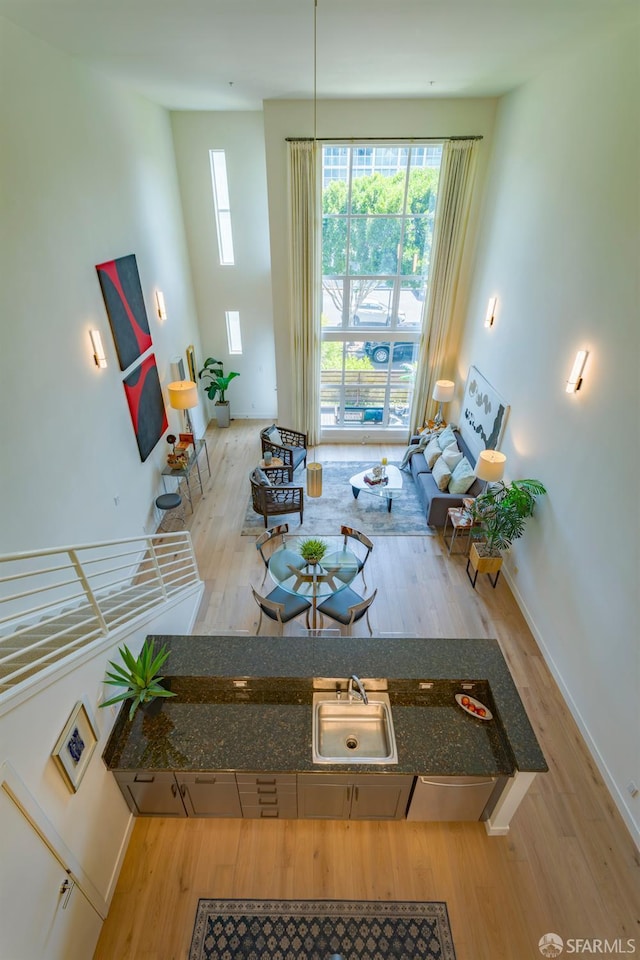 3118 18th St Unit 2, San Francisco, CA 94110 - living area with wood finished floors and baseboards
