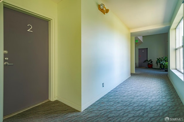 3118 18th St Unit 2, San Francisco, CA 94110 - hallway with carpet flooring and baseboards