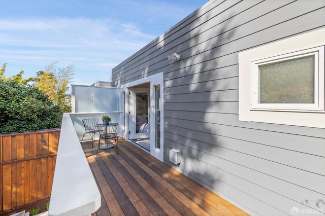 view of wooden deck