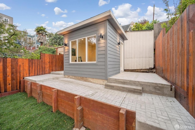 exterior space with a patio