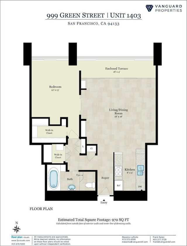 999 Green St Unit 1403, San Francisco, CA 94133 - view of home floor plan