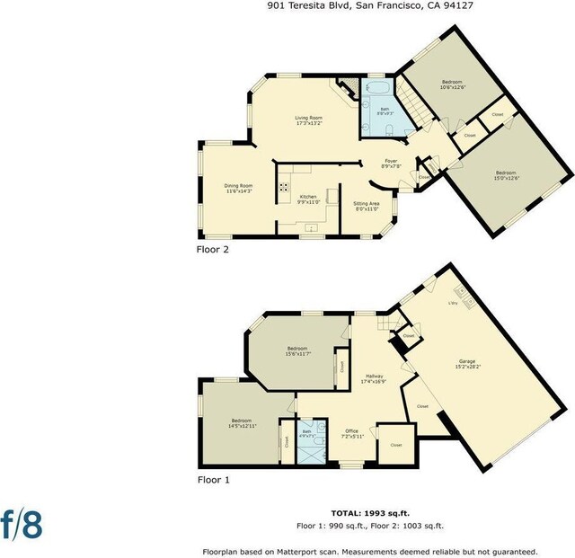 901 Teresita Blvd, San Francisco, CA 94127 - view of room layout