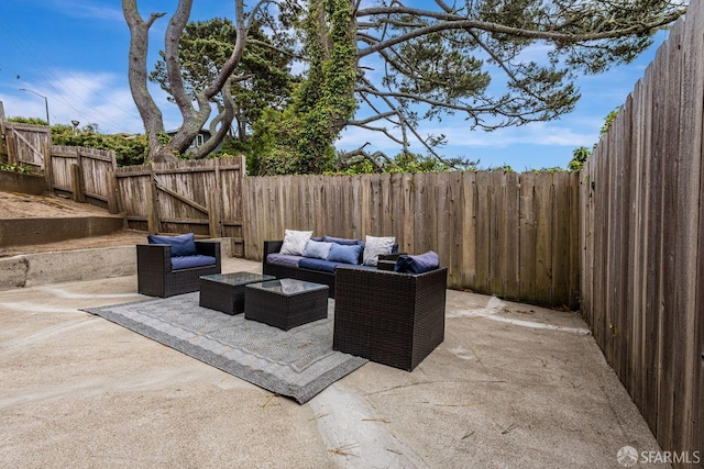 901 Teresita Blvd, San Francisco, CA 94127 - fenced backyard with outdoor lounge area and a patio