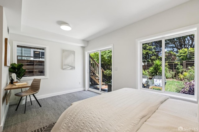 835 Diamond St, San Francisco, CA 94114 - carpeted bedroom with access to exterior and baseboards