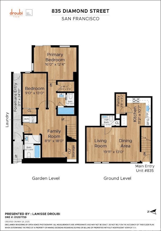 835 Diamond St, San Francisco, CA 94114 - home floor plan