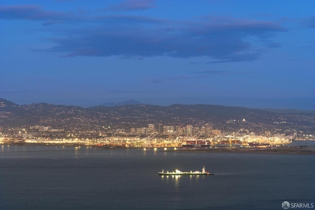 401 Harrison St Unit 45C, San Francisco, CA 94105 - water view with a view of city lights and a mountainous background