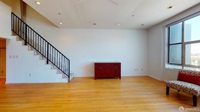 interior space featuring light wood-type flooring