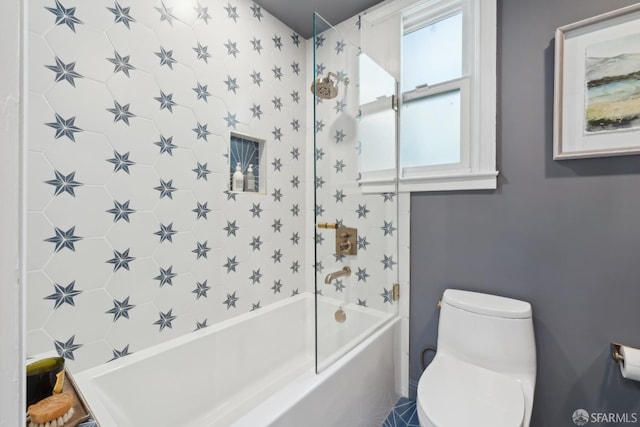 bathroom with  shower combination and toilet