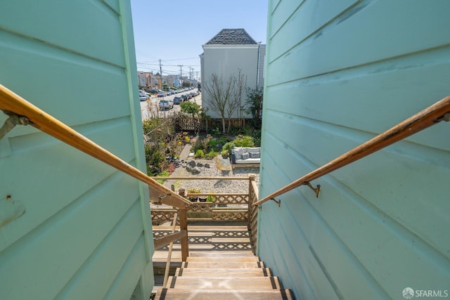 view of stairway