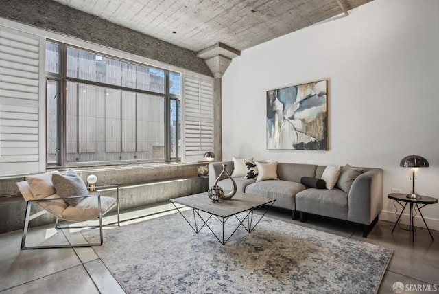 300 Beale St Unit 504, San Francisco, CA 94105 - living area with concrete flooring