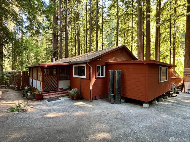 490 Huckleberry Ln, Boulder Creek, CA 95006 - rear view of property featuring a view of trees