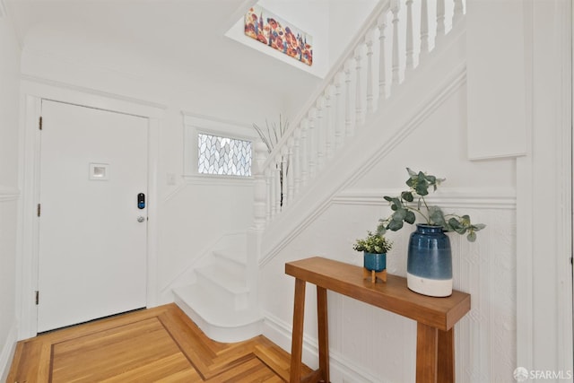 entrance foyer featuring stairs