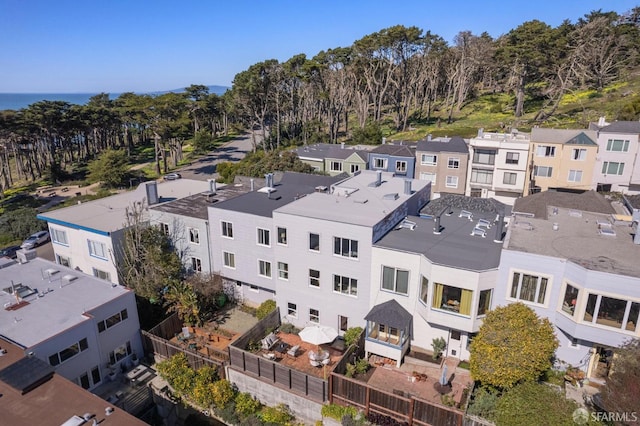 aerial view featuring a residential view