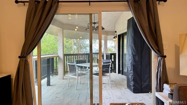 exterior space featuring a wealth of natural light