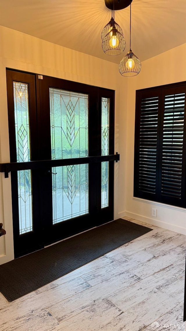 entryway featuring wood finished floors