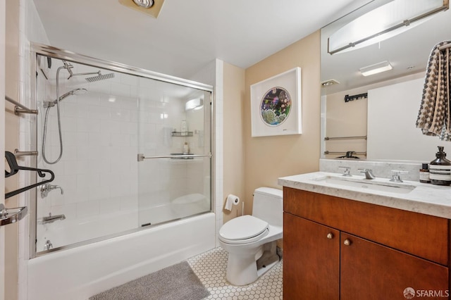 700 Illinois St Unit 3, San Francisco, CA 94107 - full bathroom featuring vanity, enclosed tub / shower combo, and tile patterned floors