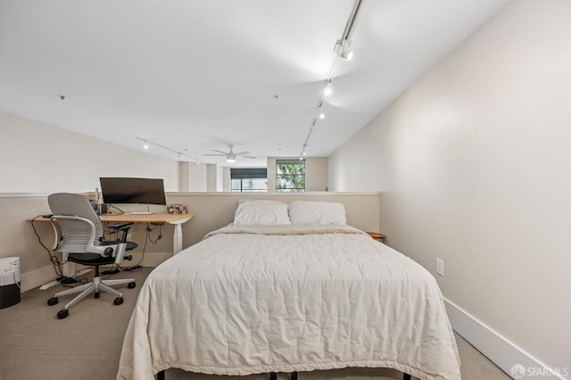 700 Illinois St Unit 3, San Francisco, CA 94107 - carpeted bedroom featuring track lighting and an office area